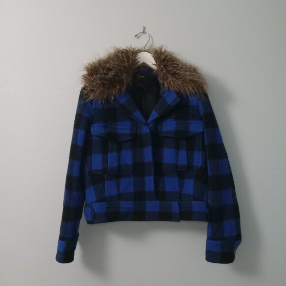SMYTHE | Wool Jacket with Removable Faux-Fur Collar - Picture 3 of 11